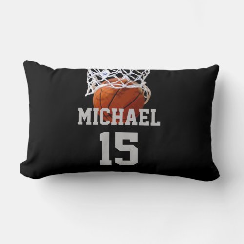 Basketball Your Name Lumbar Pillow