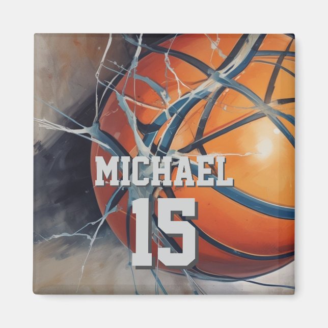 Basketball Your Name Magnet (Front)
