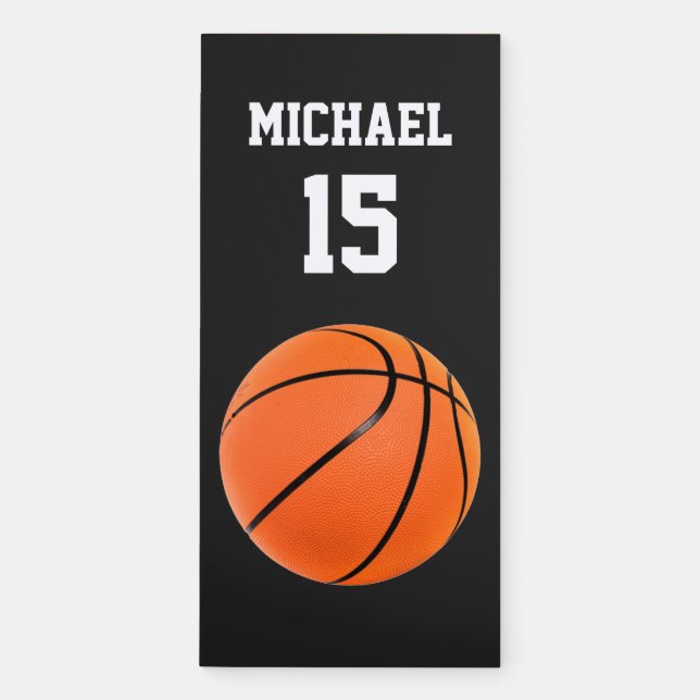 Basketball Your Name Magnetic Notepad (Front)