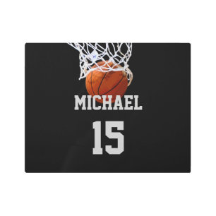 Basketball Your Name Metal Print