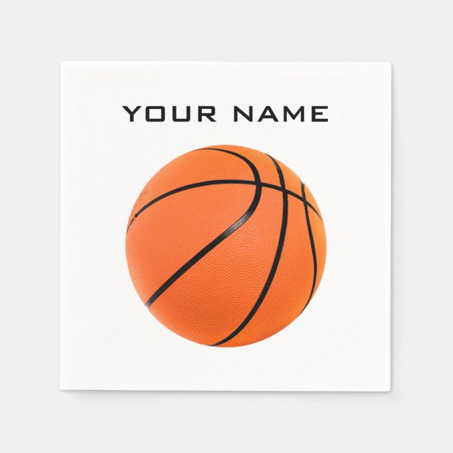 Basketball Your Name Napkins (Front)