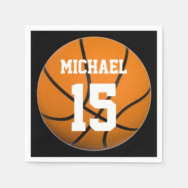 Basketball Your Name Napkins (Front)