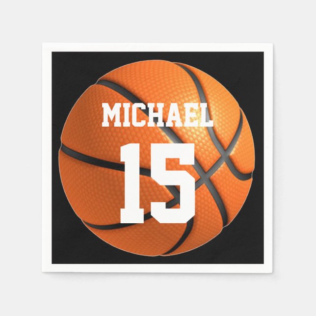 Basketball Your Name Napkins (Front)