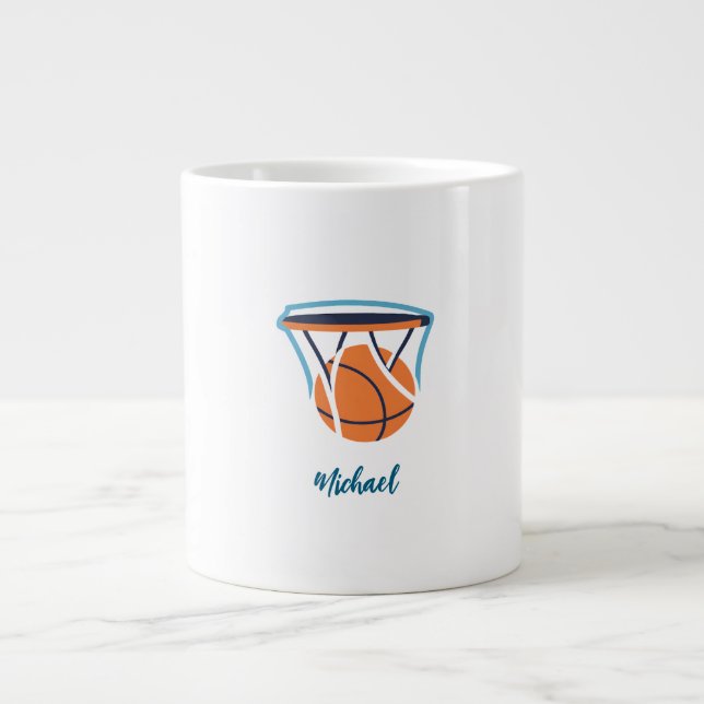 Basketball Your Name Personal  Giant Coffee Mug (Front)