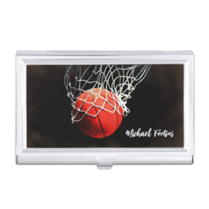 Basketball Your Name Personal Information Address Business Card Case