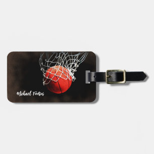 Basketball Your Name Personal Information Address Luggage Tag