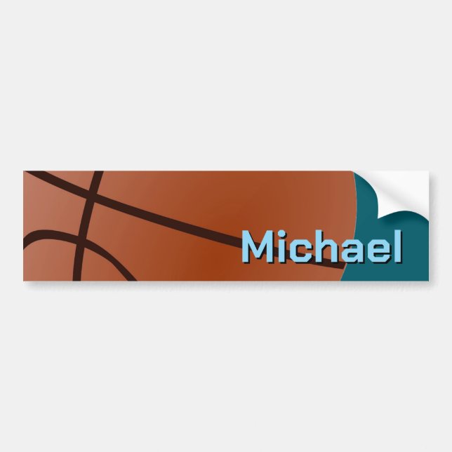 Basketball Your Name Personal Information   Bumper Sticker (Front)