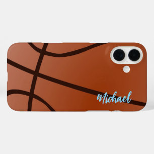 Basketball Your Name Personal Information iPhone 16 Plus Case