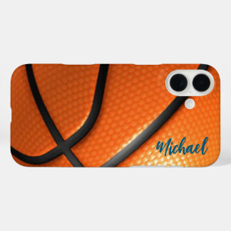 Basketball Your Name Personal Information iPhone 16 Plus Case