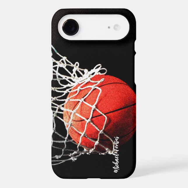 Basketball Your Name Personal Information iPhone Case (Back)