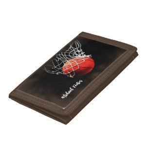 Basketball Your Name Personal Information Tri-fold Wallet