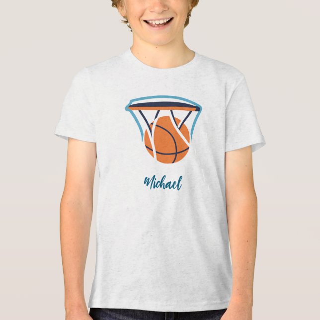 Basketball Your Name Personal  Tri-Blend Shirt (Front)
