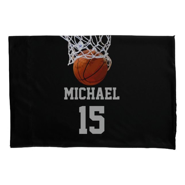 Basketball Your Name Pillow Case (Front)