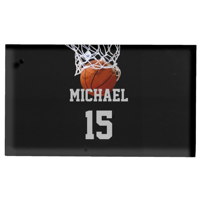 Basketball Your Name Place Card Holder (Front)