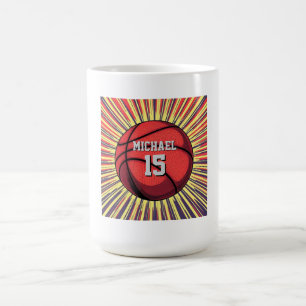 Basketball Your Name Pop Art Coffee Mug