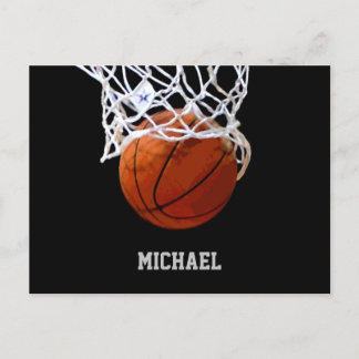 Basketball Your Name Postcard