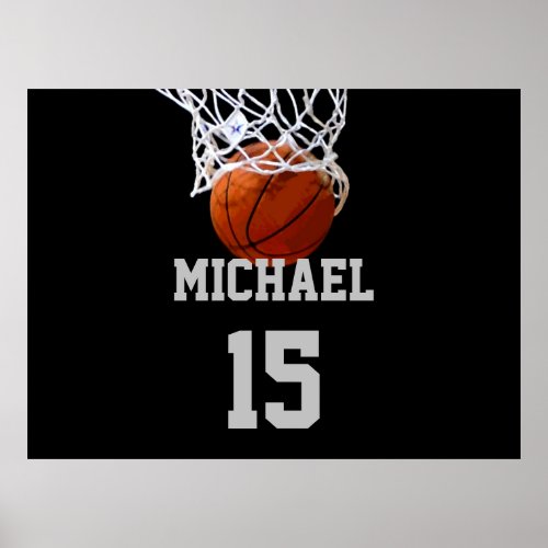 Basketball Your Name Poster