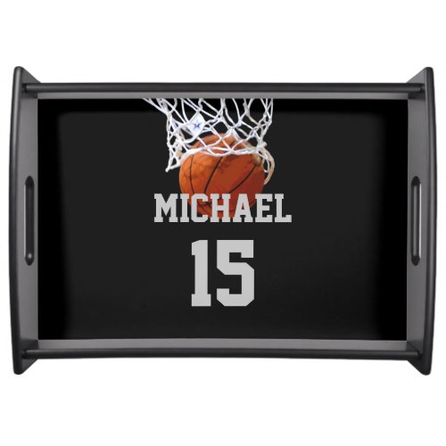 Basketball Your Name Serving Tray