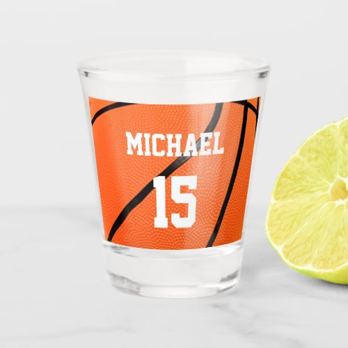 Basketball Your Name Shot Glass