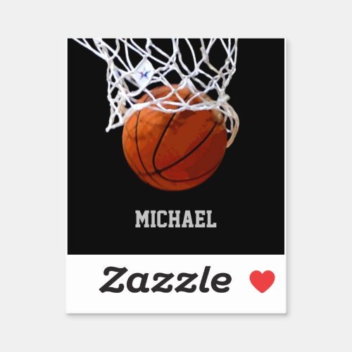 Basketball Your Name Sticker
