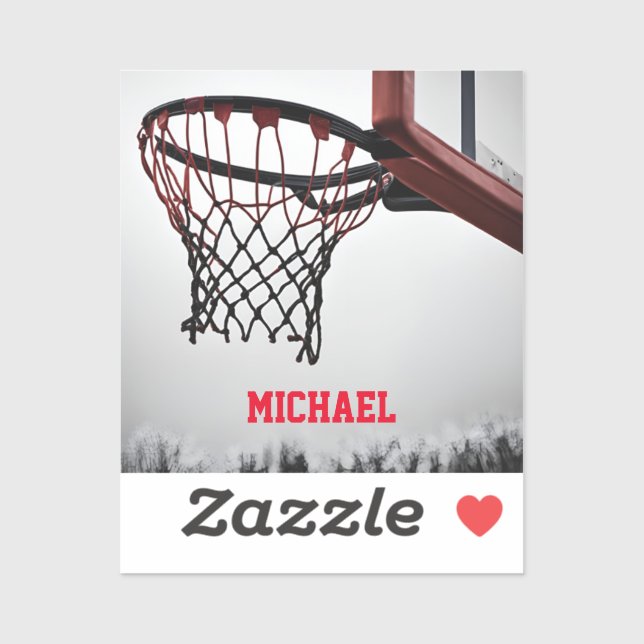 Basketball Your Name Sticker (Sheet)