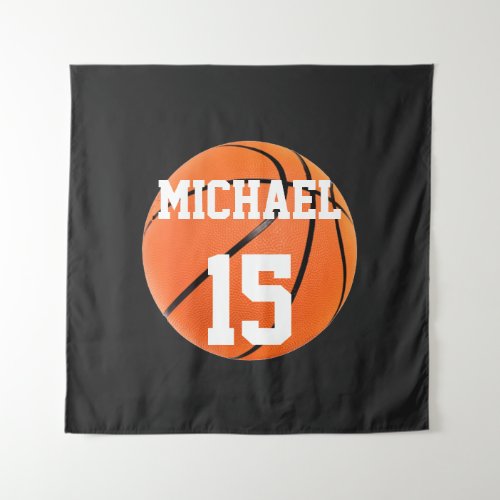 Basketball Your Name Tapestry