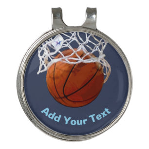 Basketball Your Name Text Message Slogan Custom Golf Hat Clip