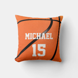 Basketball Your Name Throw Pillow