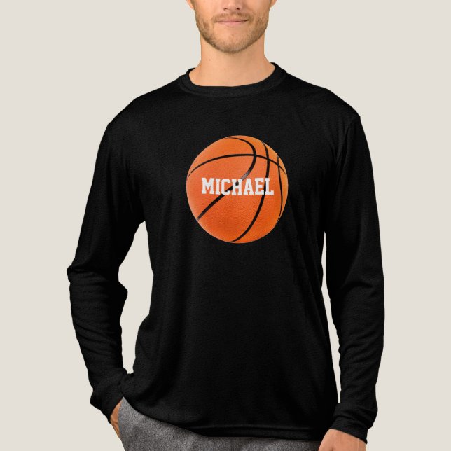 Basketball Your Name Tri-Blend Shirt (Front)
