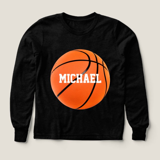 Basketball Your Name Tri-Blend Shirts (Design Front)
