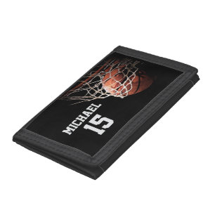 Basketball Your Name Tri-fold Wallet