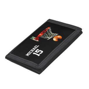 Basketball Your Name Tri-fold Wallet