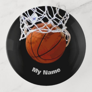 Basketball Your Name Trinket Tray