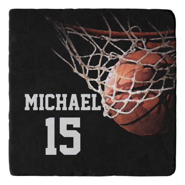 Basketball Your Name Trivet (Front)