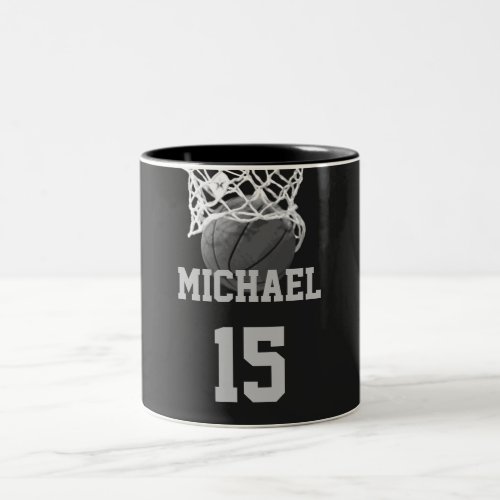 Basketball Your Name Two_Tone Coffee Mug