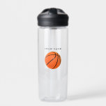 Basketball Your Name Water Bottle<br><div class="desc">4 Colors Retro Style Pop Art Basketballs</div>