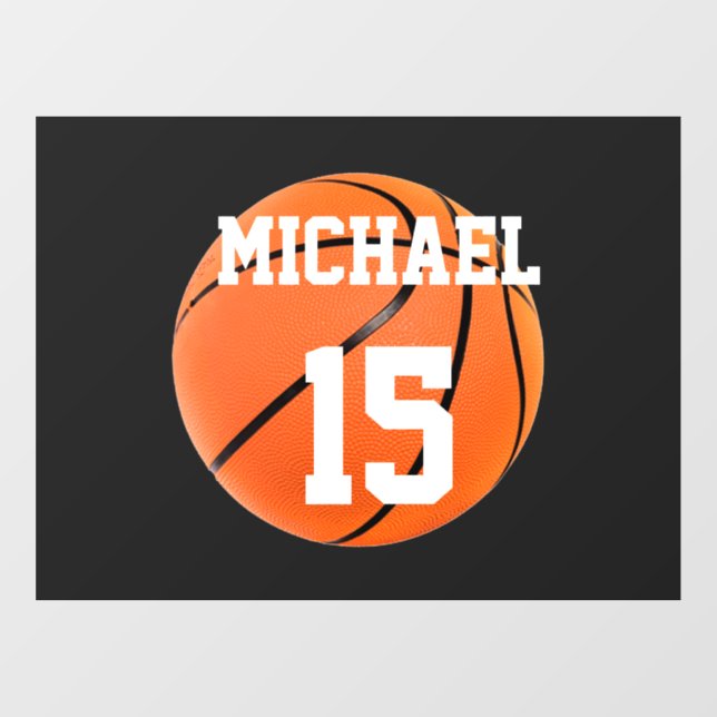 Basketball Your Name Window Cling (Sheet)
