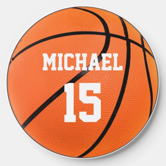 Basketball Your Name Wireless Charger (Front)