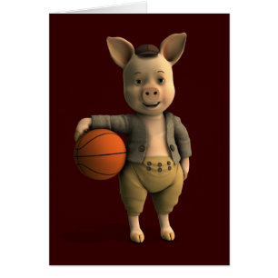 Basketballer Piglet Cards