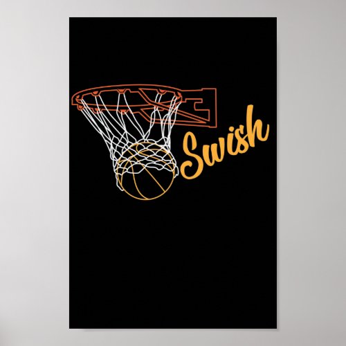 Basketballkorb Swish Poster