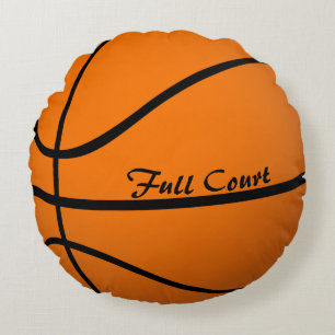 Basketballl Round Bed Throw Pillow Boy's Room