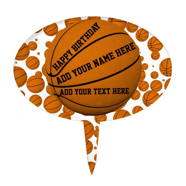 Basketballs Cake Topper (Front)