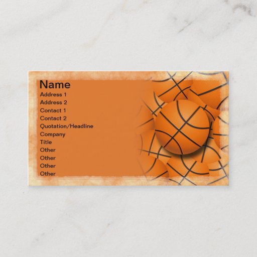 Customizable Basketballs Collage Business Cards