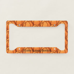 Basketballs Design License Plate Frame
