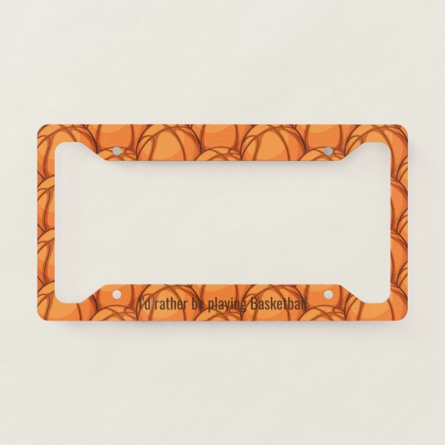 Basketballs Design License Plate Frame (Front)