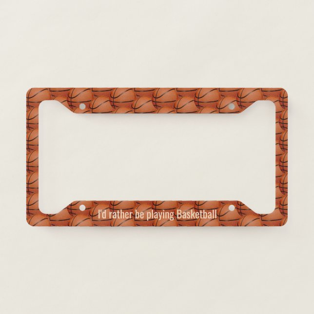 Basketballs Design License Plate Frame (Front)