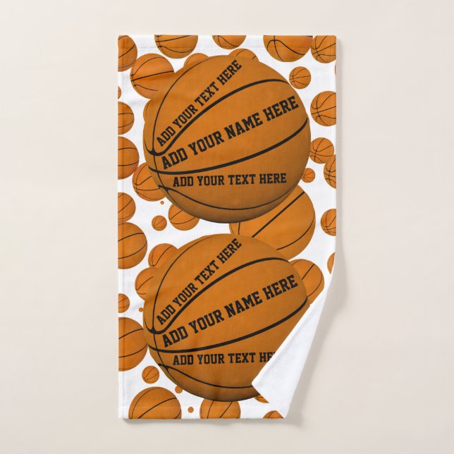 Basketballs Hand Towel (Hand Towel)