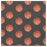Basketballs on Black Fabric