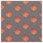 Basketballs on Dark Gray Fabric