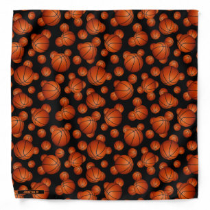 basketballs pattern boys girls sports personalized bandana